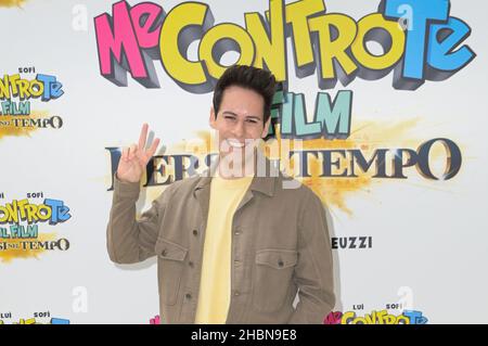 Rome, Italie.20th décembre 2021.Luigi Calagna assiste à la séance photo du film Me contro te Persi nel tempo au Meridien Visconti Hotel.Crédit : SOPA Images Limited/Alamy Live News Banque D'Images