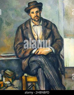 Paul Cézanne - Portrait paysan assis (1892-1896). Banque D'Images