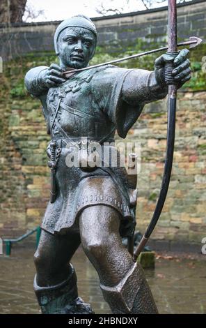 Statue de Robin des Bois, Nottingham Banque D'Images