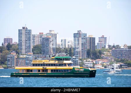 Ferry de Sydney MV Balmoral ferry de classe émeraude sur la route de Manly à Circular Quay, Sydney, Australie le jour de l'été Banque D'Images