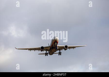 Aeroflot Airbus A330 enregistrement VQ-BBE.Décollage ou atterrissage en avion à l'aéroport international de Sheremetyevo.Transport aérien.Tourisme et Voyage concept Banque D'Images