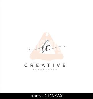 LC écriture initiale géométrique minimaliste logo modèle art vectoriel, logo pour la beauté d'affaires, la mode, et d'autres art Illustration de Vecteur