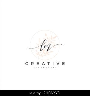 LM écriture initiale géométrique minimaliste logo modèle art vectoriel, logo pour la beauté d'affaires, la mode, et d'autres art Illustration de Vecteur