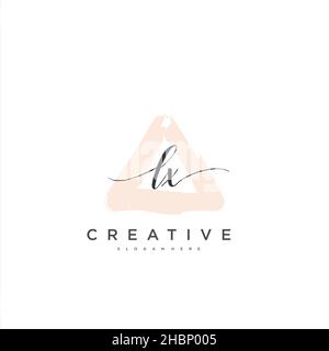 LX écriture initiale modèle géométrique minimaliste logo art vectoriel, logo pour la beauté d'affaires, la mode, et d'autres art Illustration de Vecteur