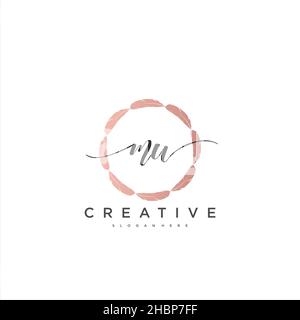 MW écriture initiale modèle géométrique minimaliste logo art vectoriel, logo pour la beauté d'affaires, la mode, et d'autres art Illustration de Vecteur