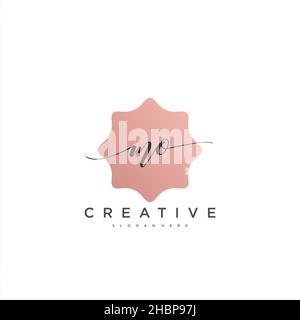 Mo écriture initiale géométrique minimaliste logo modèle art vectoriel, logo pour la beauté d'affaires, la mode, et d'autres art Illustration de Vecteur