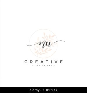 MW écriture initiale modèle géométrique minimaliste logo art vectoriel, logo pour la beauté d'affaires, la mode, et d'autres art Illustration de Vecteur