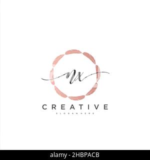 NX écriture initiale modèle géométrique de logo minimaliste art vectoriel, logo pour la beauté d'affaires, la mode, et d'autres art Illustration de Vecteur