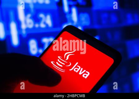 Brésil.20th décembre 2021.Dans cette illustration, le logo Java s'affiche sur un smartphone.(Photo de Rafael Henrique/SOPA Images/Sipa USA) crédit: SIPA USA/Alay Live News Banque D'Images