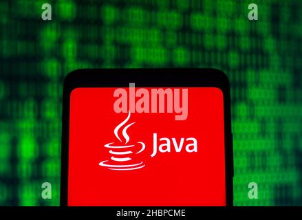 Brésil.20th décembre 2021.Dans cette illustration, le logo Java s'affiche sur un smartphone.(Photo de Rafael Henrique/SOPA Images/Sipa USA) crédit: SIPA USA/Alay Live News Banque D'Images
