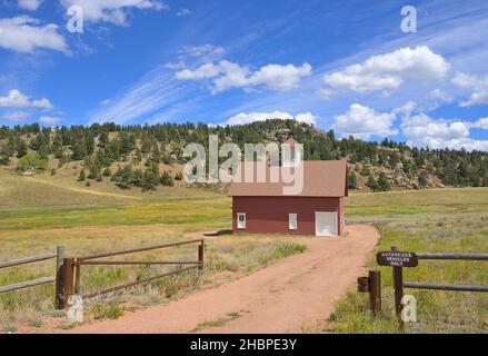 Paysages pittoresques autour du monument national Florissant Fossil Beds, Florissant CO Banque D'Images