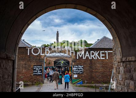 Edimbourg, Royaume-Uni - 22 juin 2019 : le marché de tollbooth est un bazar pittoresque qui a un espace créatif et durable pour promouvoir le travail et la collecte.C'est l'un des th Banque D'Images