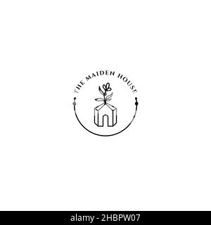 Design minimaliste logo Maiden House Illustration de Vecteur