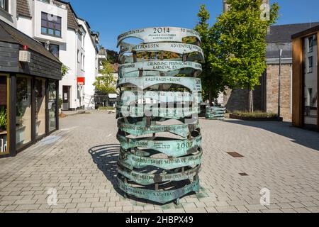 Deutschland, Mettmann, Bergisches Land, Niederbergisches Land, Niederberg,Rheinland, Nordrhein-Westfalen, NRW, Skulptur 'Erinneringe' von Elke Tender Banque D'Images