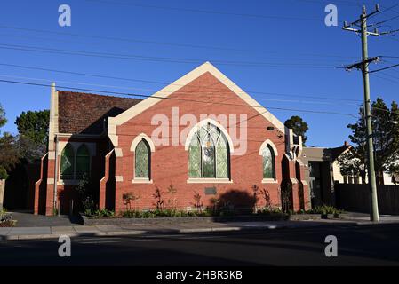 Beit HaMashiach, anciennement l'Église du Christ, un lieu de rencontre pour une congrégation juive qui reconnaît Jésus comme le Messie d'Israël Banque D'Images