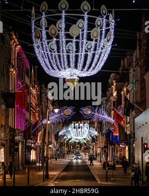 Bond Street, Christmas Lights à Londres, 2021 Banque D'Images