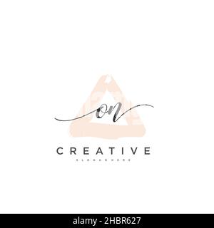 SUR l'écriture initiale modèle géométrique de logo minimaliste art vectoriel, logo pour la beauté d'affaires, la mode, et d'autres art Illustration de Vecteur