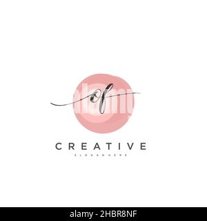 DE l'écriture initiale modèle géométrique de logo minimaliste art vectoriel, logo pour la beauté d'affaires, la mode, et d'autres art Illustration de Vecteur