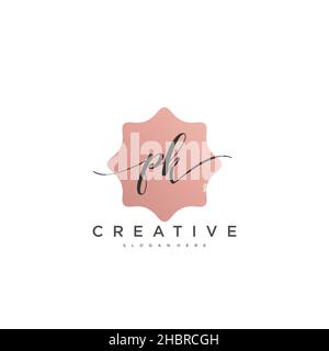 PK écriture initiale modèle géométrique minimaliste logo art vectoriel, logo pour la beauté d'affaires, la mode, et d'autres art Illustration de Vecteur