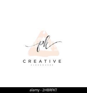 PK écriture initiale modèle géométrique minimaliste logo art vectoriel, logo pour la beauté d'affaires, la mode, et d'autres art Illustration de Vecteur