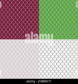 Ensemble de motifs sans couture avec filet pour le football, le basket-ball ou le volley-ball.Ornement pour la décoration et l'impression sur le tissu.Elément de conception.Vecteur Illustration de Vecteur