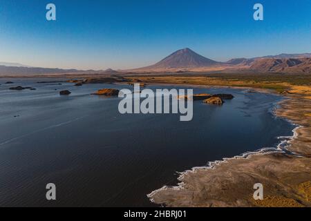 Lac Natron en Tanzanie Afrique Banque D'Images