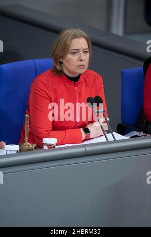 Berlin, Allemagne.09th décembre 2021.Baerbel bas, Barbel, Président du Bundestag, 6th session plénière du Bundestag allemand, Bundestag allemand à Berlin, Allemagne le 09 décembre 2021 crédit: dpa/Alay Live News Banque D'Images