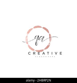 QA écriture initiale géométrique minimaliste logo modèle art vectoriel, logo pour la beauté d'affaires, la mode, et d'autres art Illustration de Vecteur