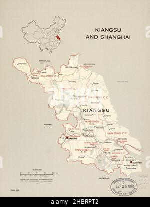 Carte des divisions administratives de la Chine ca.1969 Banque D'Images