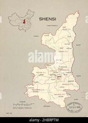 Carte des divisions administratives de la Chine ca.1969 Banque D'Images