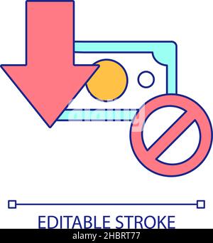 Évitez de réduire l'icône de couleur RVB du paiement Illustration de Vecteur