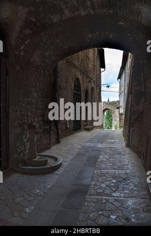 Raccourcissement, Vieille ville, Todi, Ombrie, italie,Europe Banque D'Images