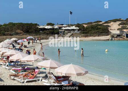 Platja de ses Illetes, Balearis Islands, Formentera, Espagne Banque D'Images