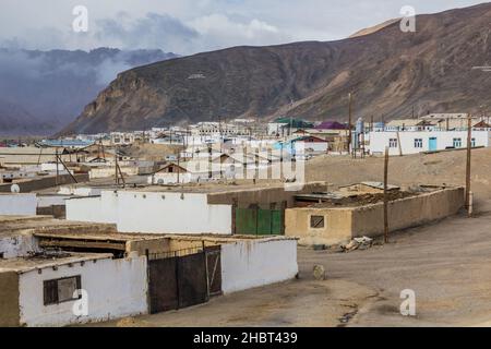 Village de Murghab dans la région autonome de Gorno-Badakhshan, Tadjikistan Banque D'Images