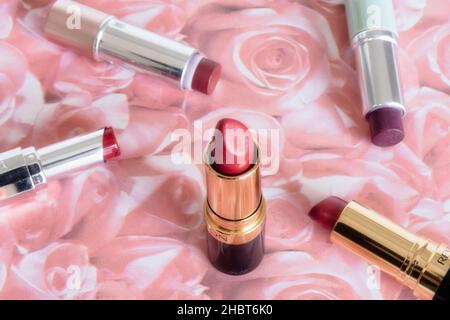 Tubes de rouge à lèvres utilisé STILL Life, États-Unis Banque D'Images
