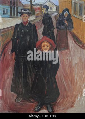 Quatre étapes de vie - 1902 - huile sur toile 130,4 x 100,4 cm - Munch Edvard Banque D'Images