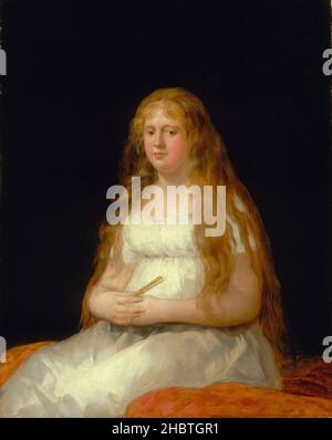 Josefa de Castilla Portugal y van Asbrock de Garcini - 1804 - huile sur toile 104,1 x 82,2 cm - Goya Francisco Banque D'Images