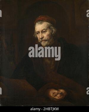 Un homme âgé comme Saint Paul - 1659c.- huile sur toile 102 x 85,5 cm - Rembrandt Banque D'Images