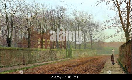 Grimshaw John Atkinson - Collection privée - The Rookery - 1883 - huile sur toile 62,2 x 107 cm - Banque D'Images