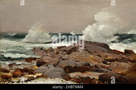 Eastern point - 1900 - huile sur toile 76,8 x 123,2 cm - Homer Winslow Banque D'Images
