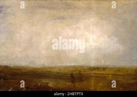 Une plage de sable - 1825 30c.- huile sur toile 60 x 91,4 cm - Turner Joseph Malbord William Banque D'Images