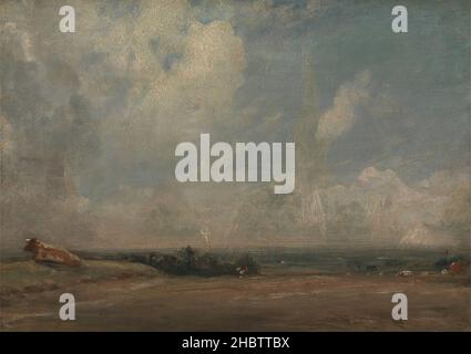 Vue depuis Hampstead Heath - 1825c.- huile sur toile 35,9 x 26 cm - gendarme John Banque D'Images