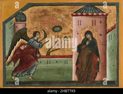 Annonciation - 1262 79 - tempera sur toile 35,1 x 48,8 cm - Da Siena Guido Banque D'Images