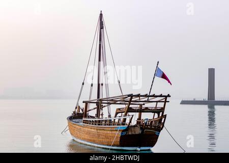 Bateaux au Qatar Mia Park pendant la saison d'hiver Banque D'Images