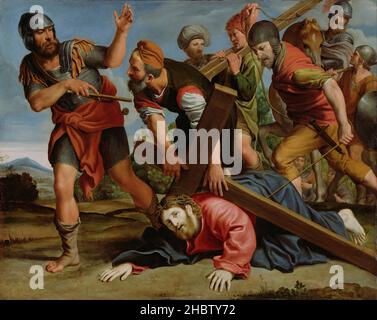 Domenichino (Domenico Zampieri) (Italien) - Le chemin du Calvaire Banque D'Images