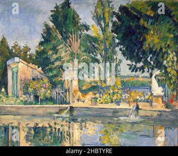 Jas de Bouffan, la piscine - 1876c.- huile sur toile 46,1 x 56,3 cm - ce02Cézanne Paul Banque D'Images