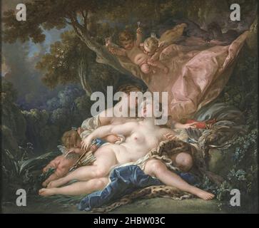 Jupiter dans la guise de Diana, et le Nymph Callisto - 1759 - huile sur toile 57,8 x 69,8 cm - Boucher François Banque D'Images