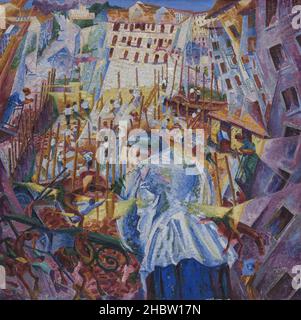 La strada entra nella casa - 1911 - huile sur toile 100 x 100,6 cm - Boccioni Umberto Banque D'Images