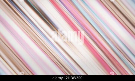 Lumière colorée et brillante abstraite sur fond noir.Superbes lignes droites diagonales chatoyantes en mouvement et boucle continue clignotante. Banque D'Images