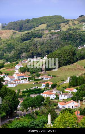 Paroisse de Santa Barbara.Île de Santa Maria, Açores.Portugal Banque D'Images